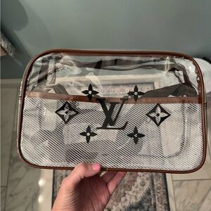 Transparent crossbody with Brown Trim